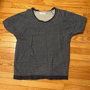 Everlane woman’s short sleeve terry crewneck sweatshirt Heather blue size Large